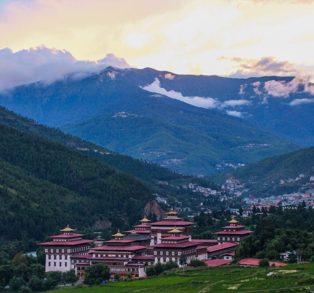 Tashichho Dzong is a Buddhist monastery in Thimphu, Bhutan.