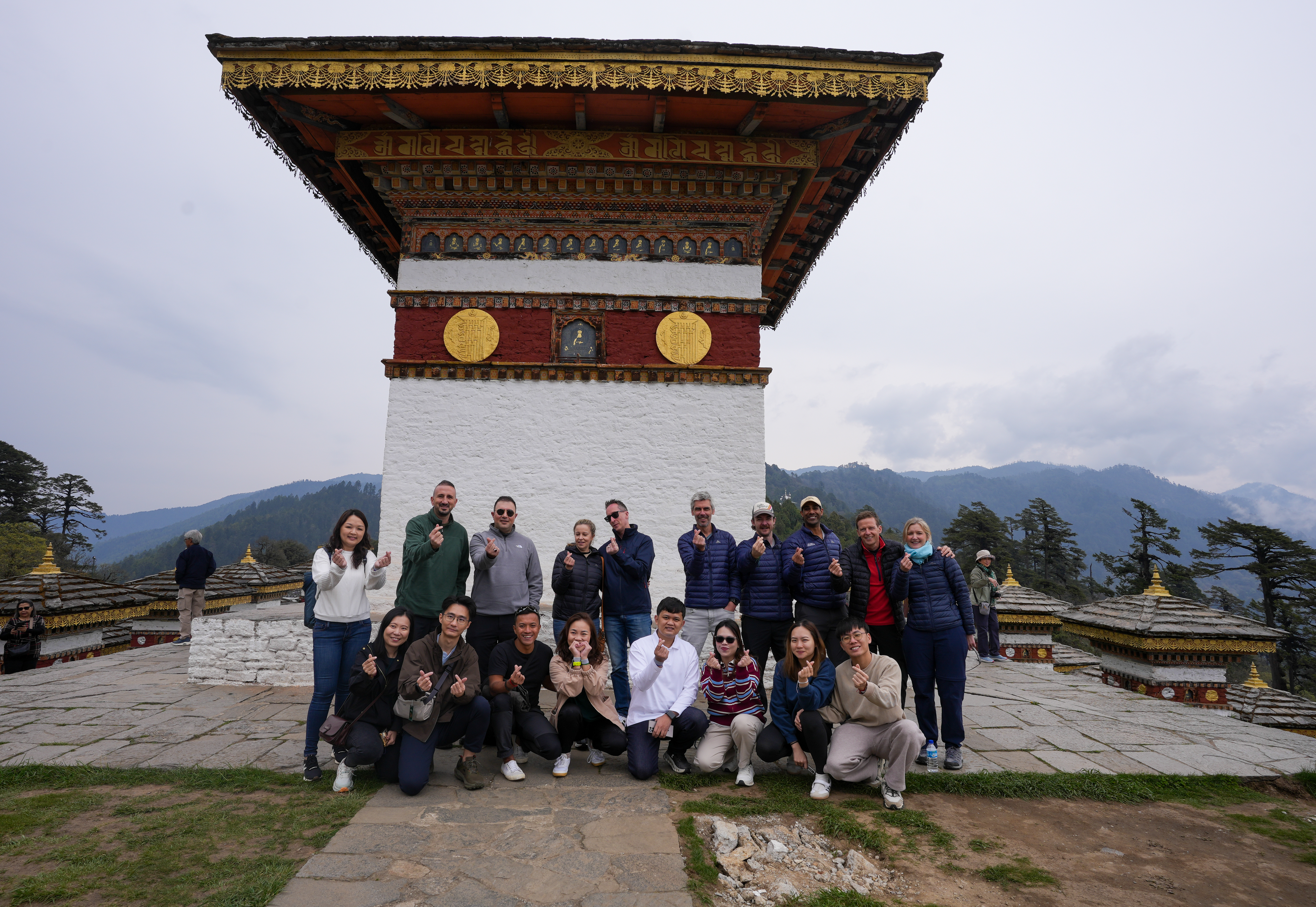 Bostons corporate group at Dochula Pass