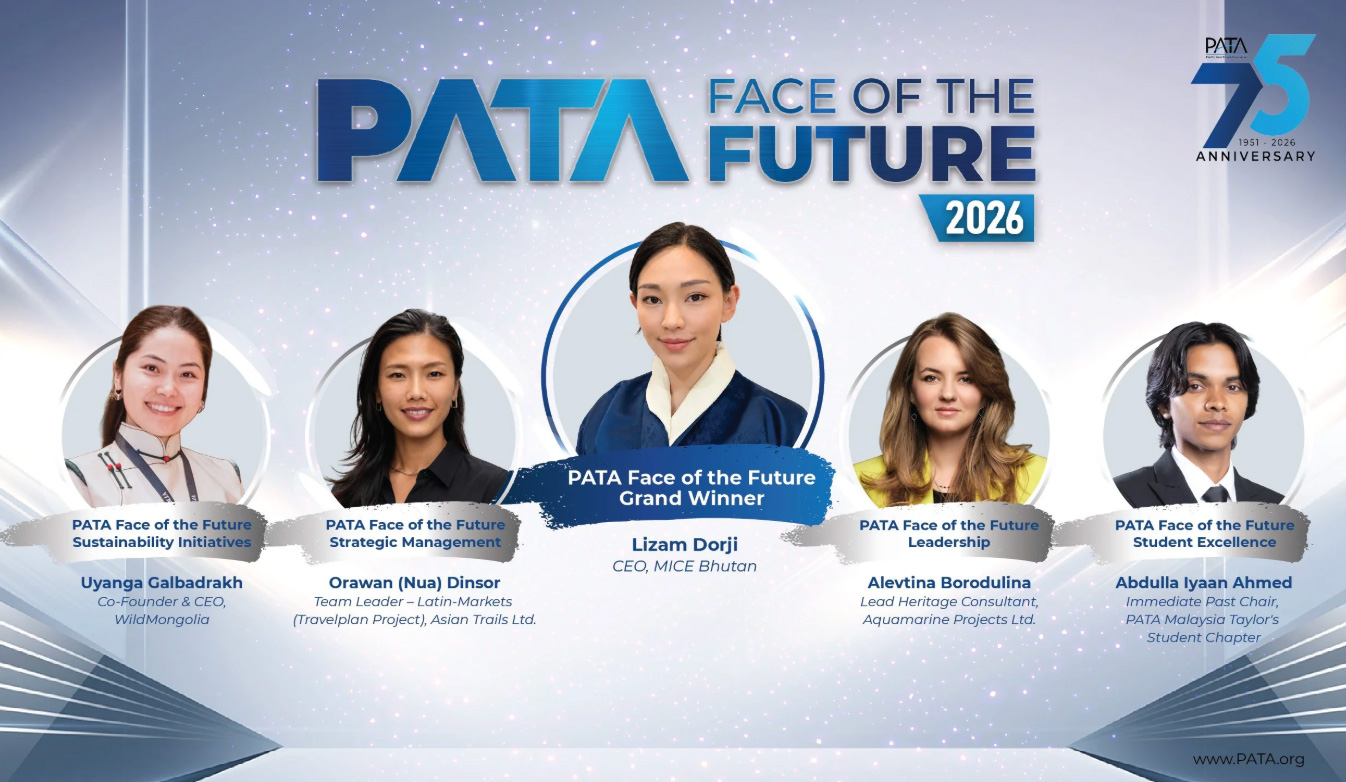 Lizam Dorji from Bhutan Named PATA Face of the Future 2026