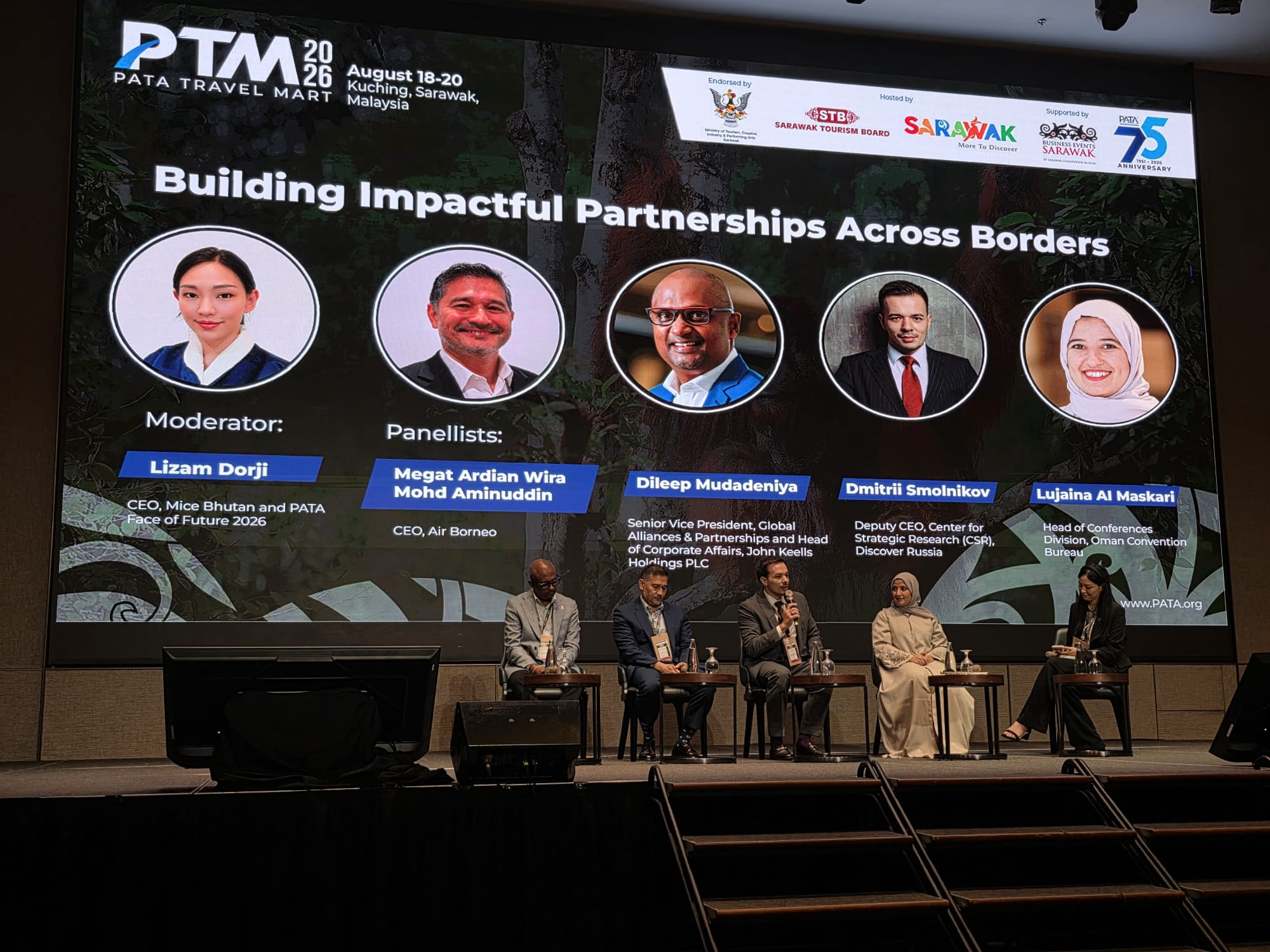 Lizam Dorji MICE Bhutan moderating a panel session for PATA