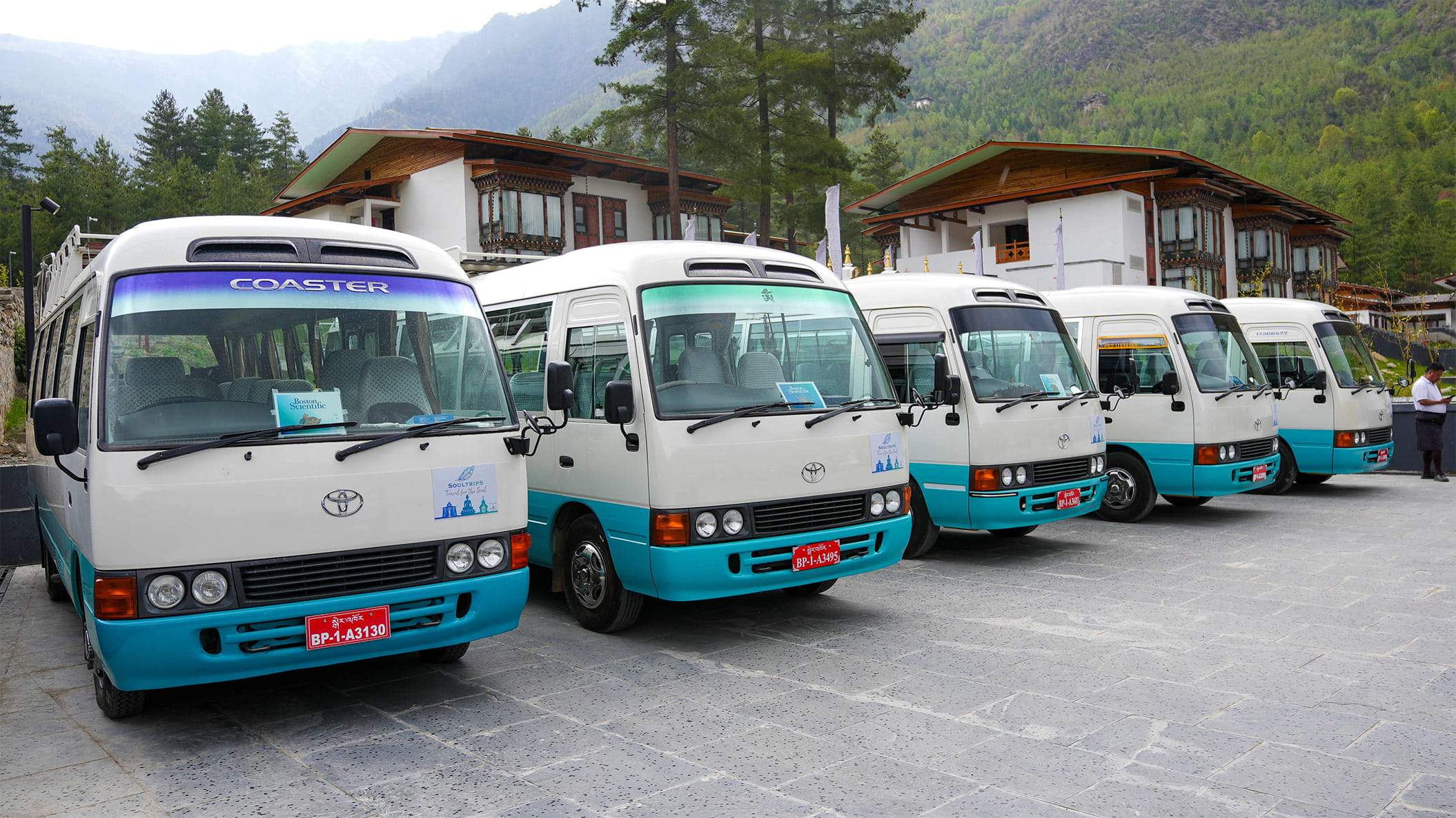 Multiple minibuses for Bhutan MICE