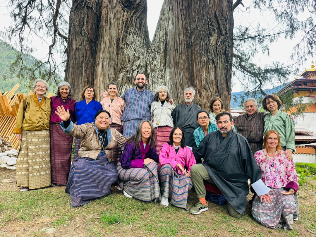 Timalu world guests doing nature therapy in Bhutan